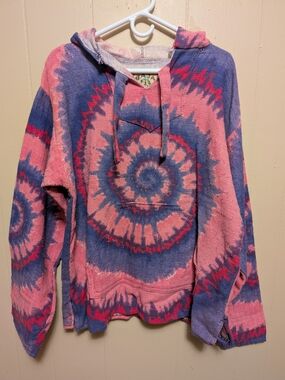 Baja Joe Baja Hoodie Pullover Pink Purple 100% Cotton Size M